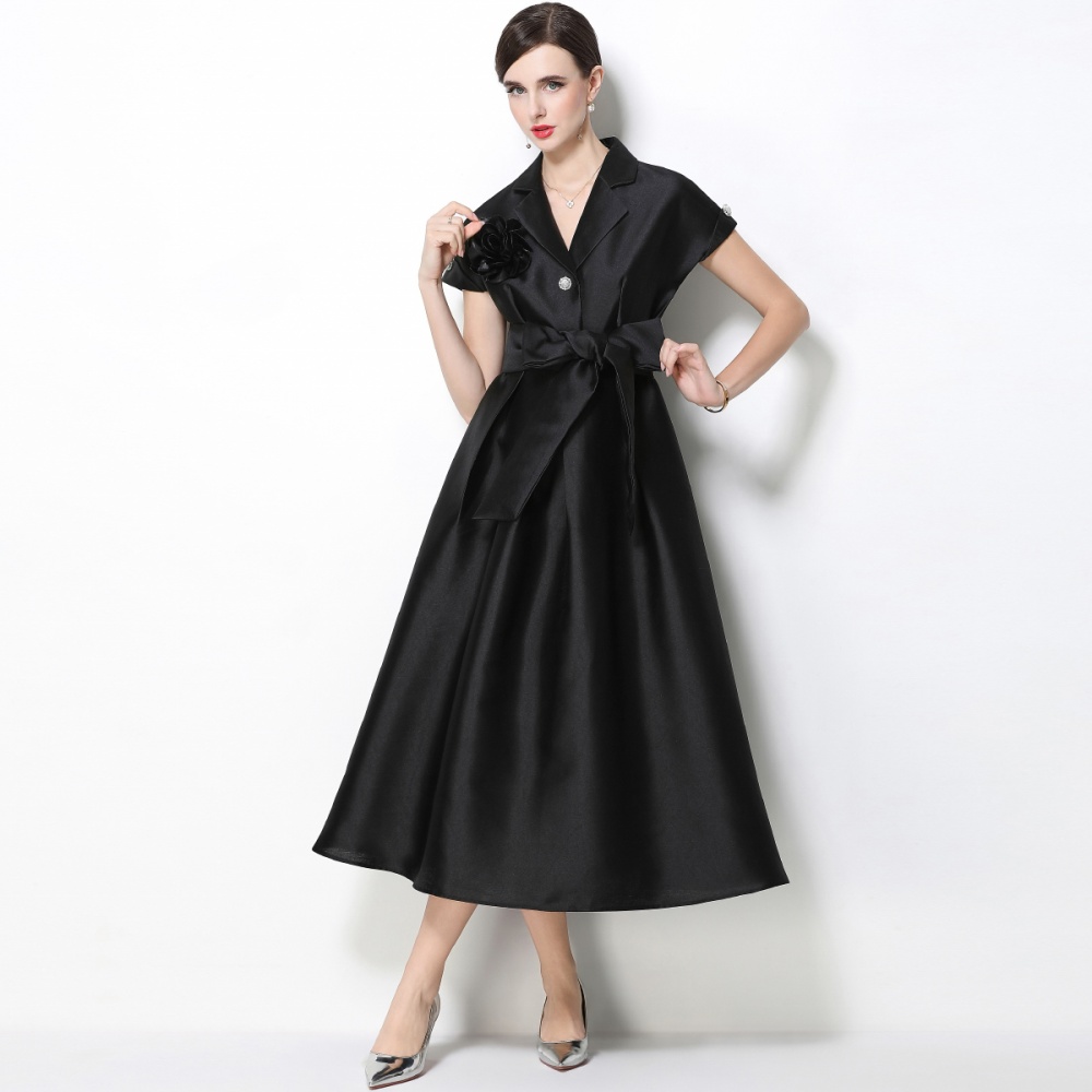 Big skirt pinched waist dress A-line formal dress