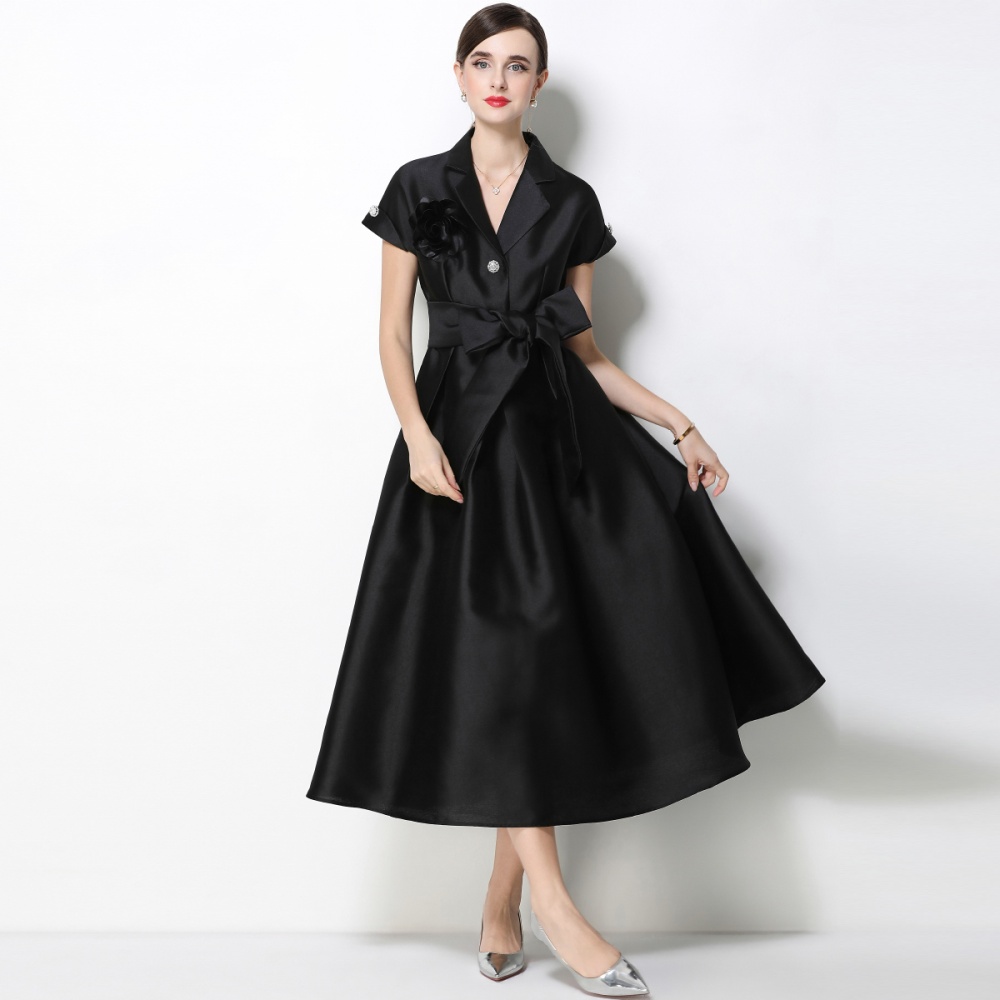 Big skirt pinched waist dress A-line formal dress