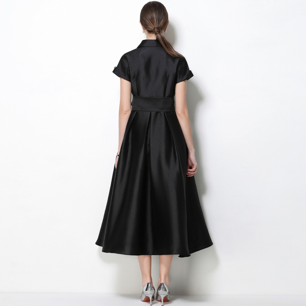 Big skirt pinched waist dress A-line formal dress