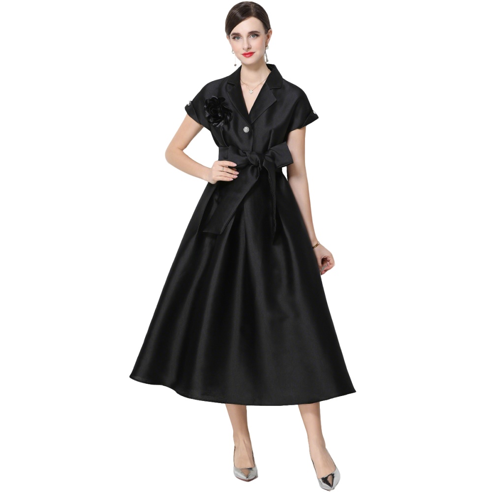Big skirt pinched waist dress A-line formal dress