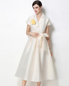 Slim elegant formal dress A-line flowers dress