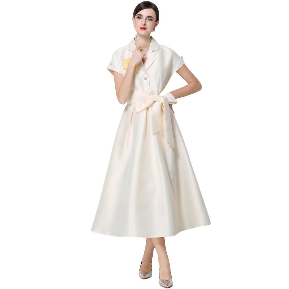 Slim elegant formal dress A-line flowers dress