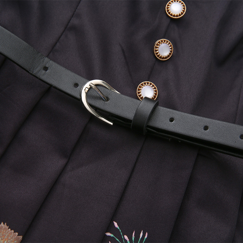 Hepburn style temperament retro dress