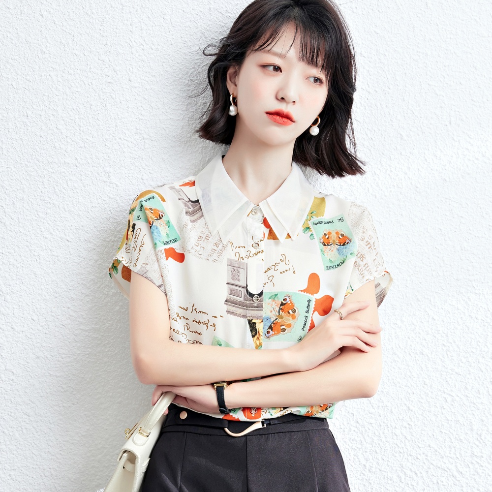 All-match chiffon tops fashion shirt for women