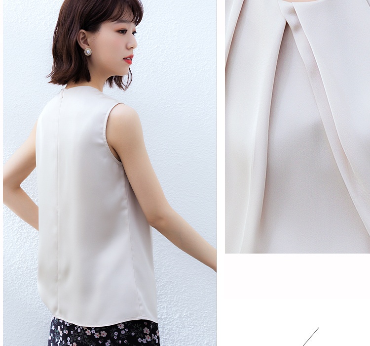 Pullover satin tops wears outside summer vest