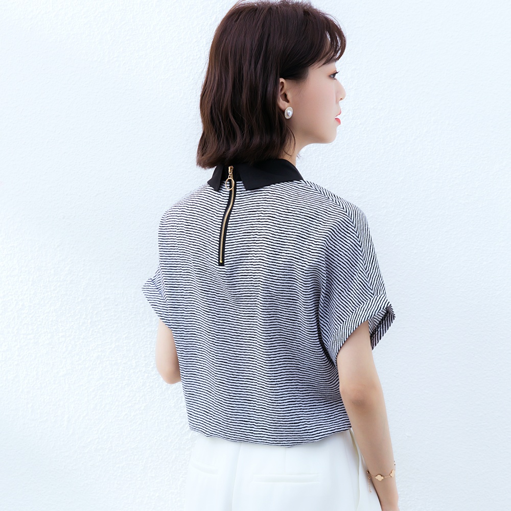 Pullover summer tops short sleeve all-match shirt