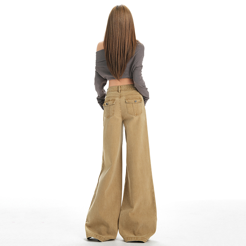 All-match wide leg casual pants speaker tie dye jeans