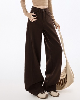 Wide leg spring and summer jeans mopping American style pants