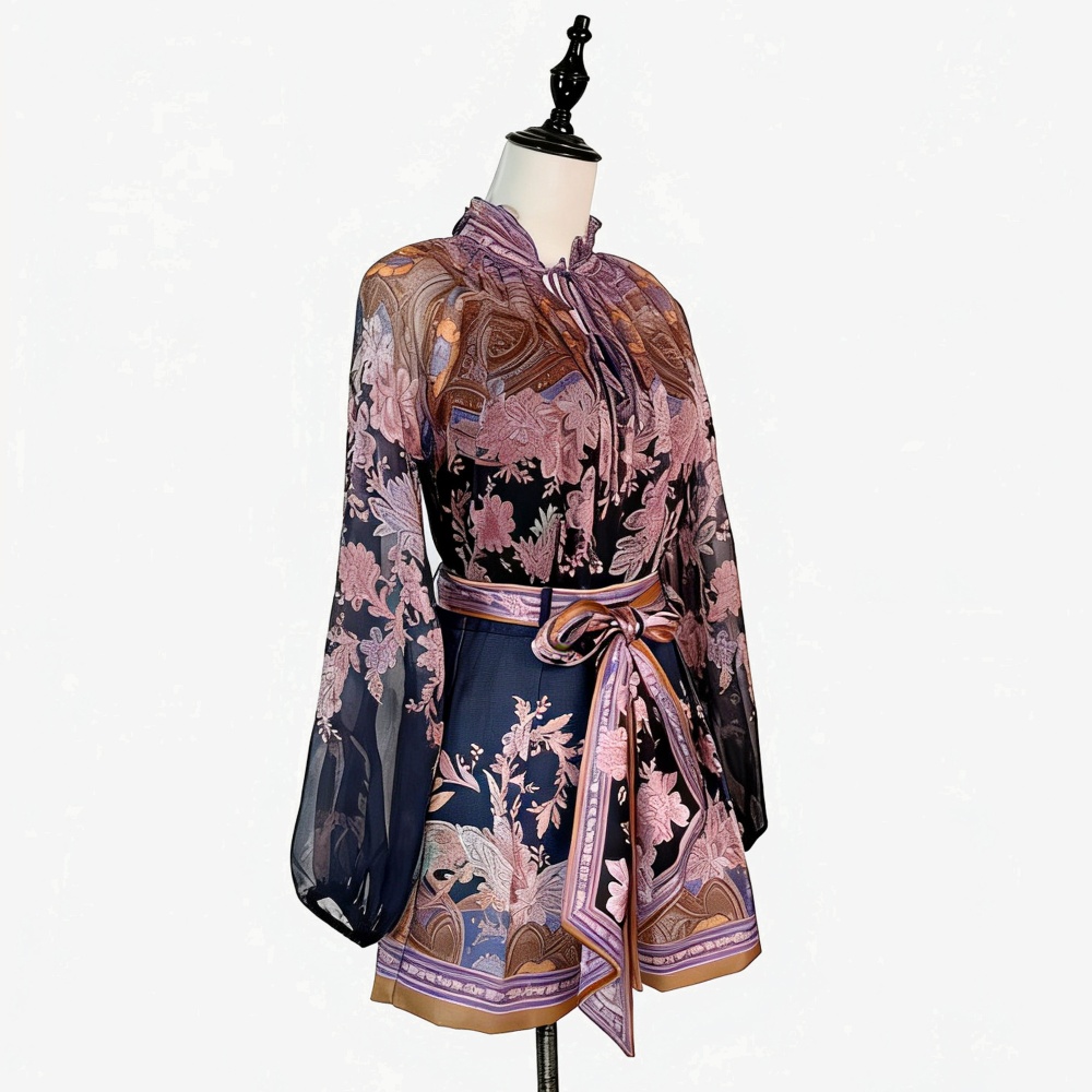 Spring and summer wide leg elegant shirt 3pcs set