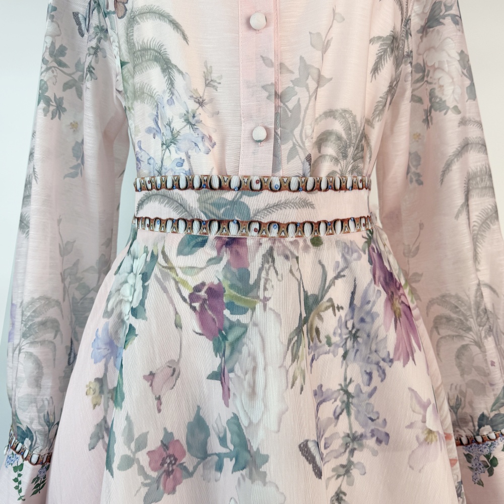 Lapel long dress France style shirt 3pcs set