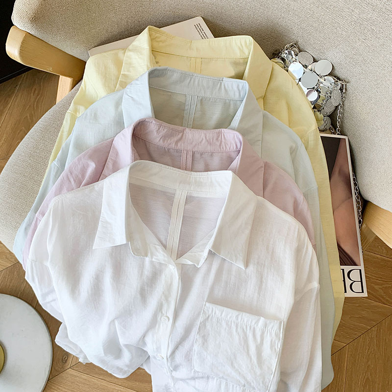 Thin long sleeve coat sunscreen loose shirt for women