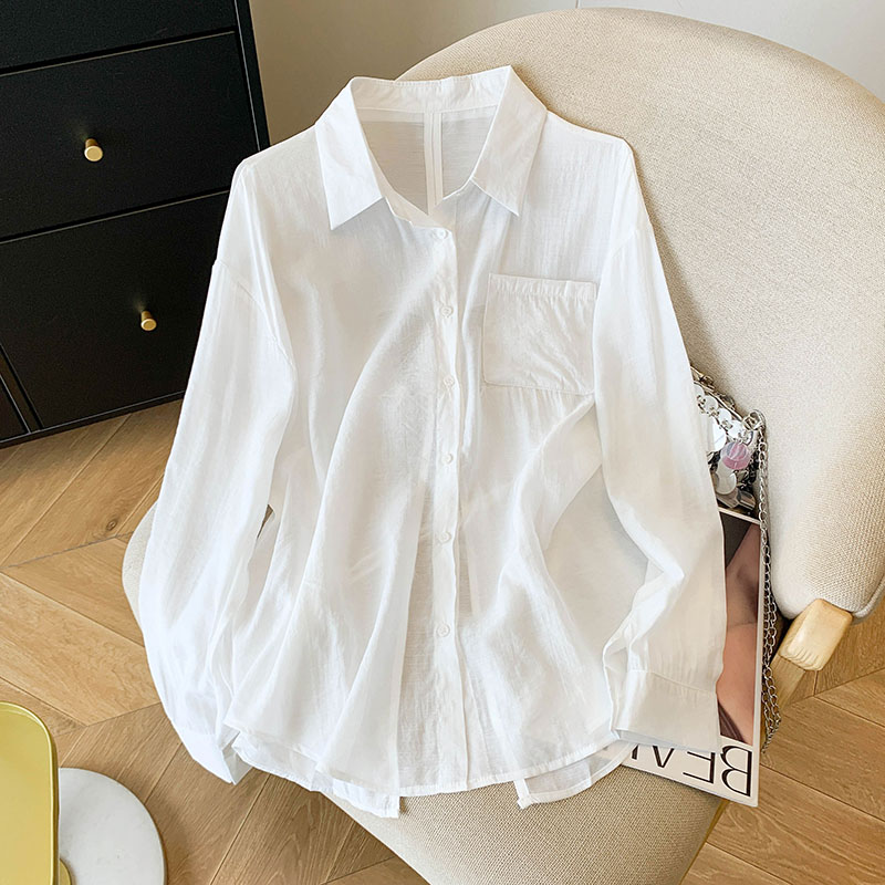 Thin long sleeve coat sunscreen loose shirt for women