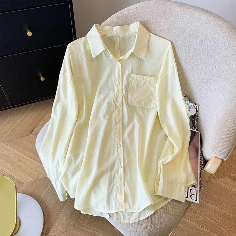 Thin long sleeve coat sunscreen loose shirt for women