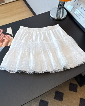 Summer A-line cake white splice fashion skirt for women