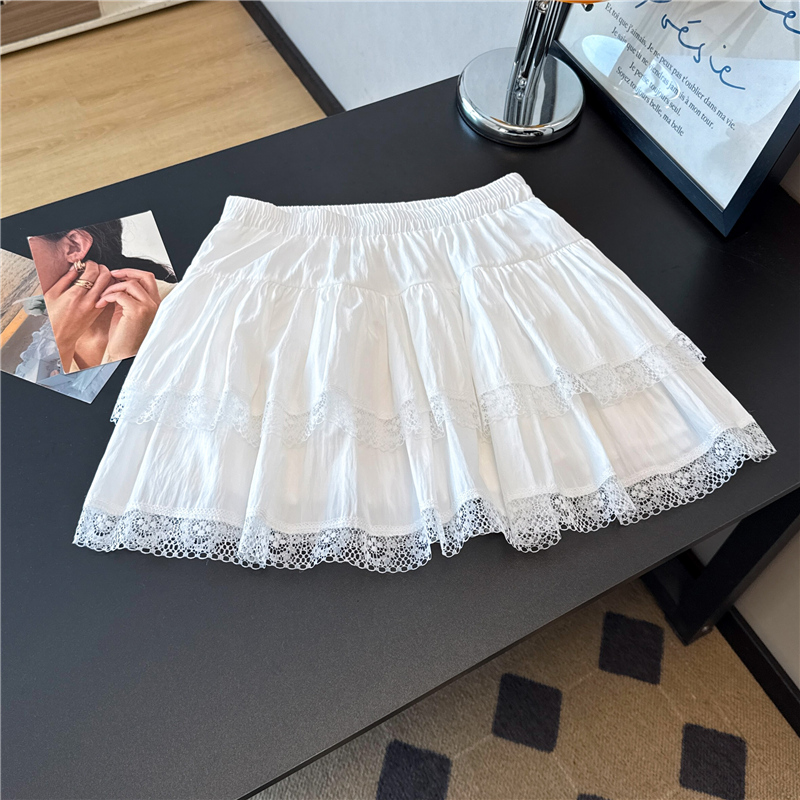 Thick and disorderly high waist A-line skirt for women