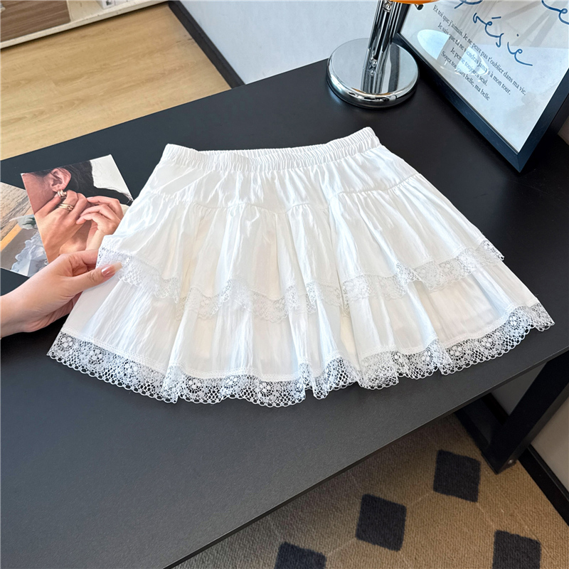 Thick and disorderly high waist A-line skirt for women