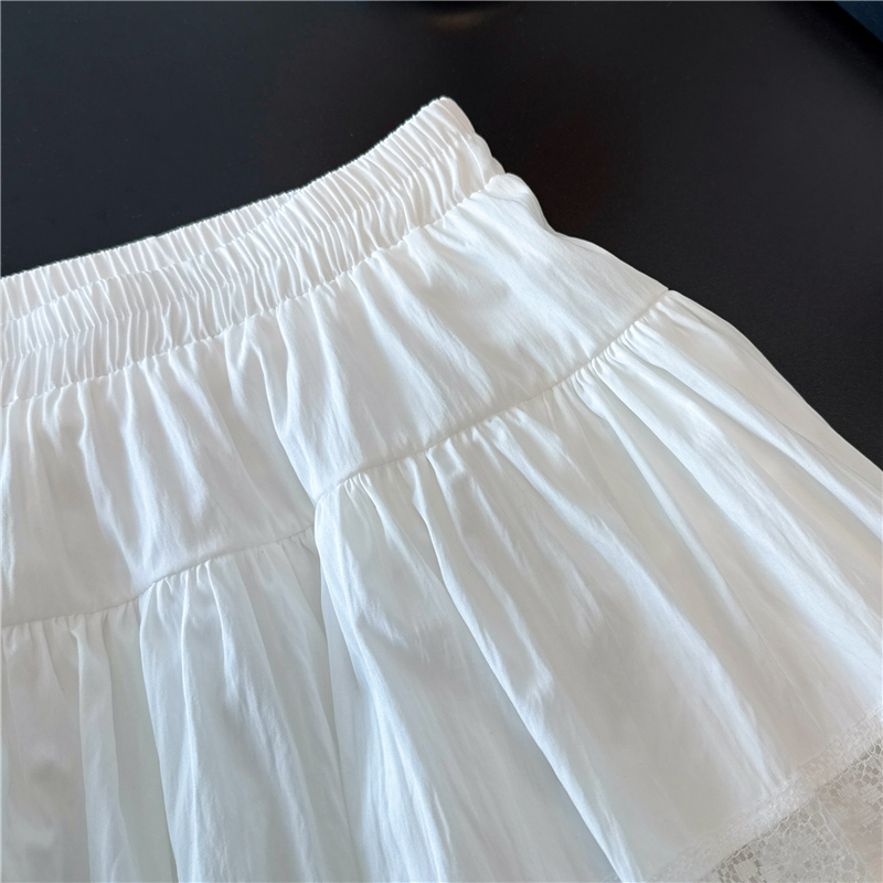 Thick and disorderly high waist A-line skirt for women