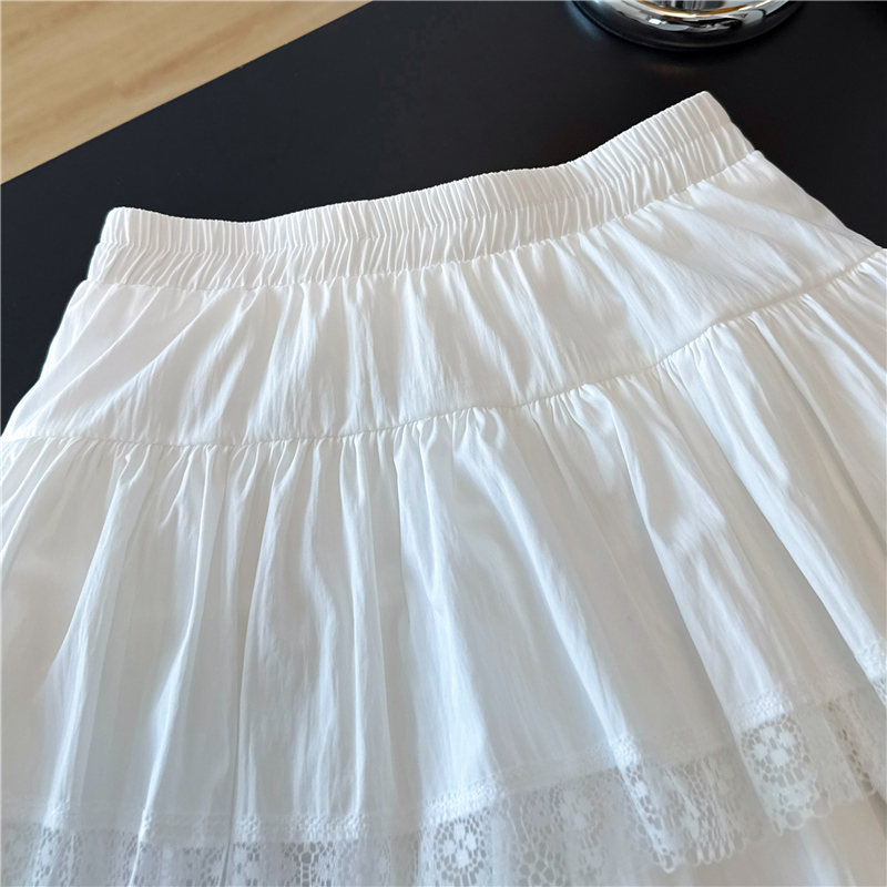 Thick and disorderly high waist A-line skirt for women