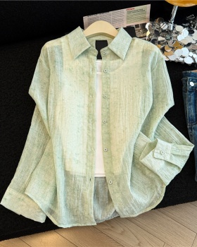 Ice silk sun shirt thin shirt 2pcs set for women