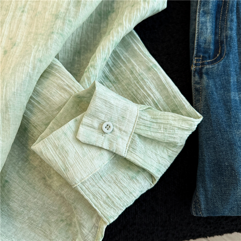 Ice silk sun shirt thin shirt 2pcs set for women