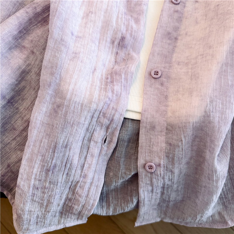 Ice silk sun shirt thin shirt 2pcs set for women