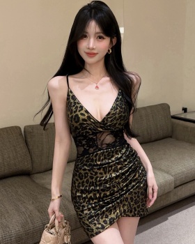 Elasticity splice lace tight sling bottoming dress