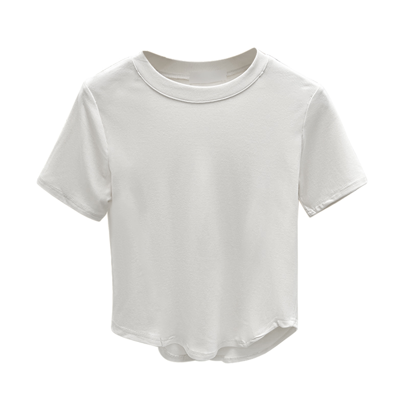 Summer short sleeve T-shirt irregular slim tops for women