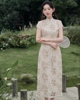 Summer hollow cheongsam small fellow Chinese style dress