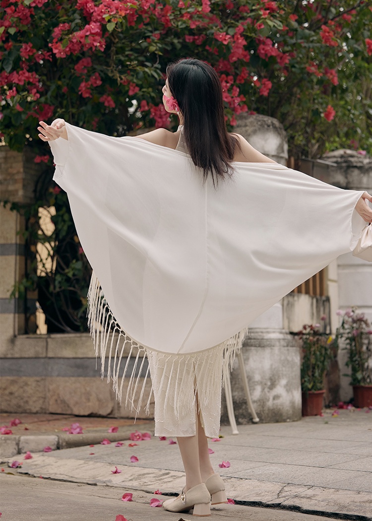 Chinese style long dress 2pcs set