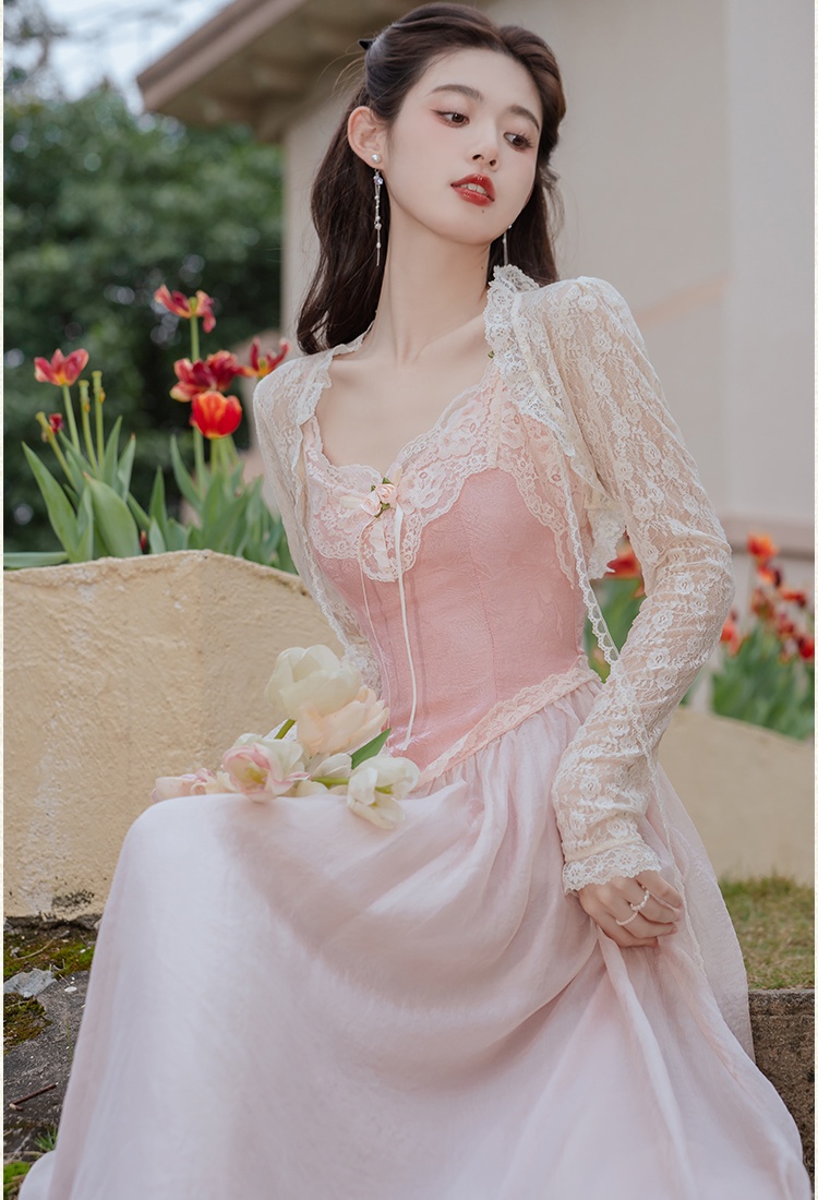 Stereoscopic jacquard dress big skirt long dress