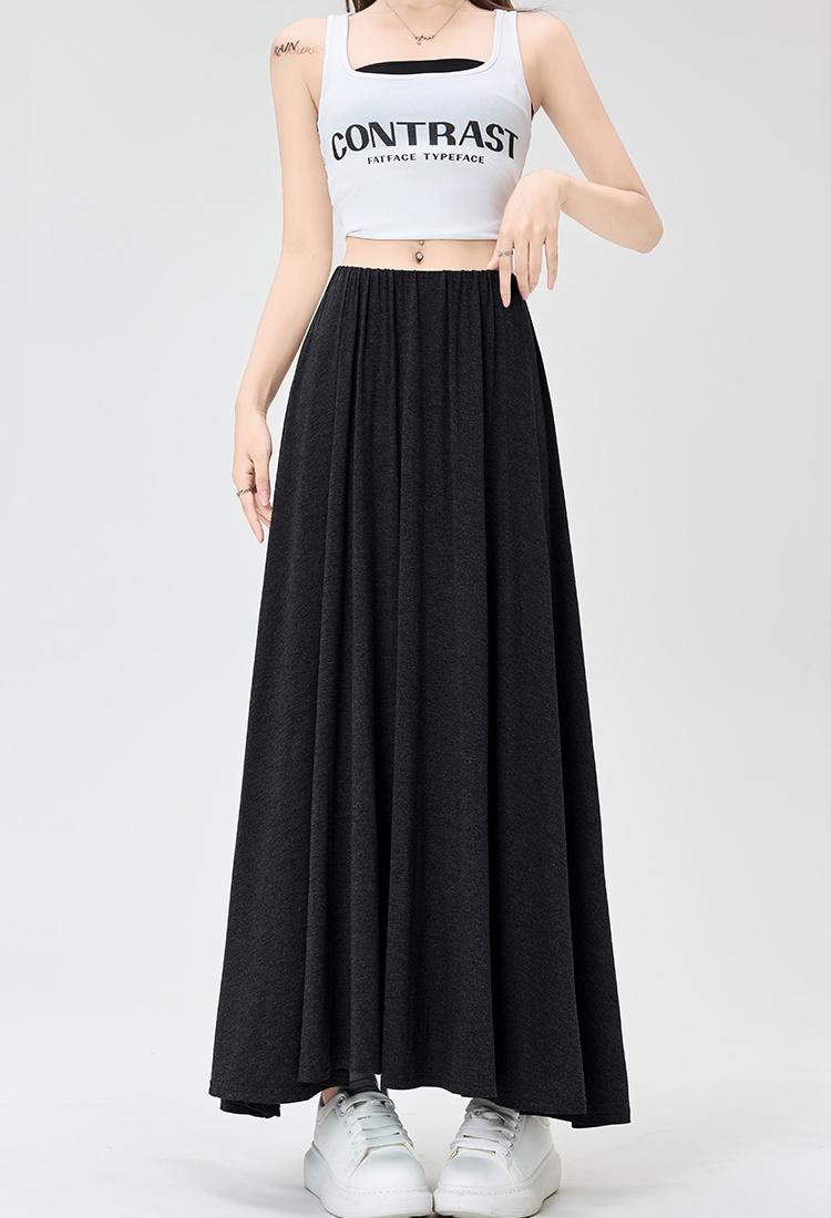 Drape Korean style skirt cool long skirt for women