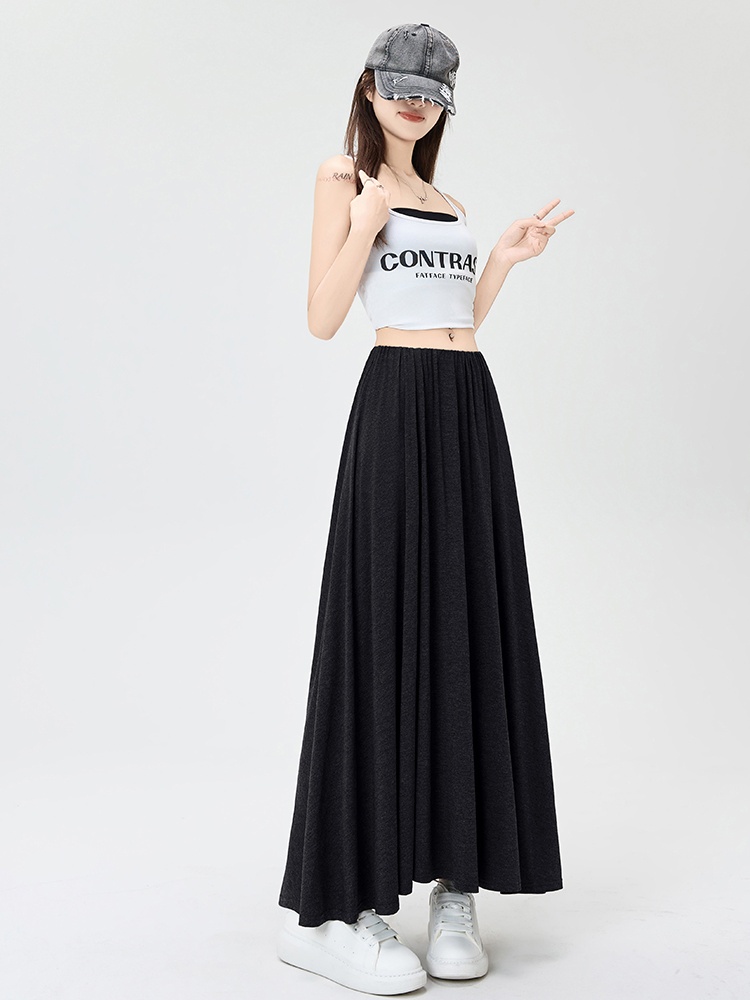 Drape Korean style skirt cool long skirt for women