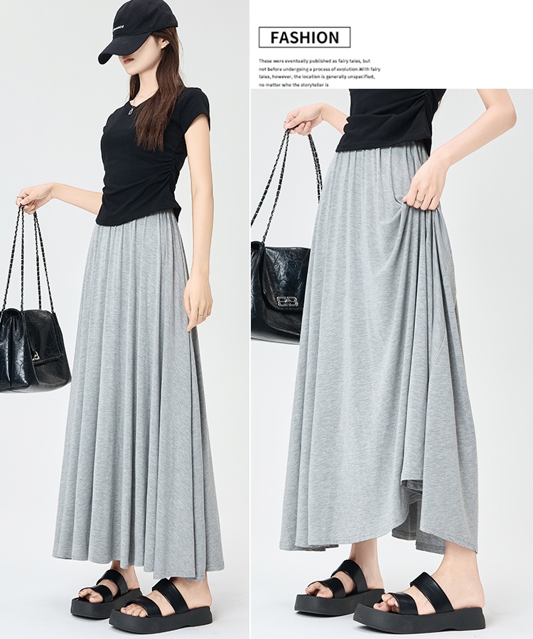 Drape Korean style skirt cool long skirt for women