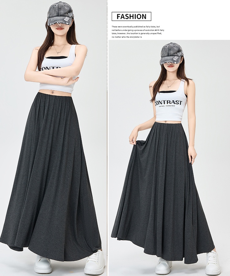 Drape Korean style skirt cool long skirt for women