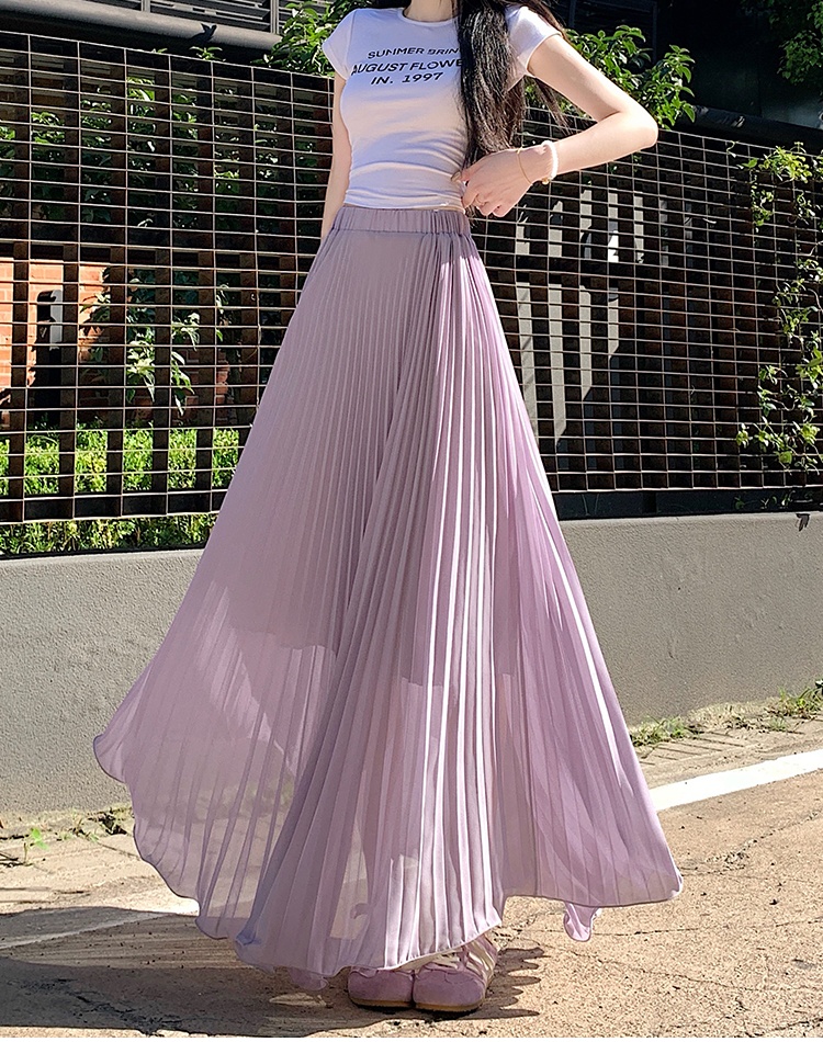 Large yard high waist long dress A-line big skirt skirt