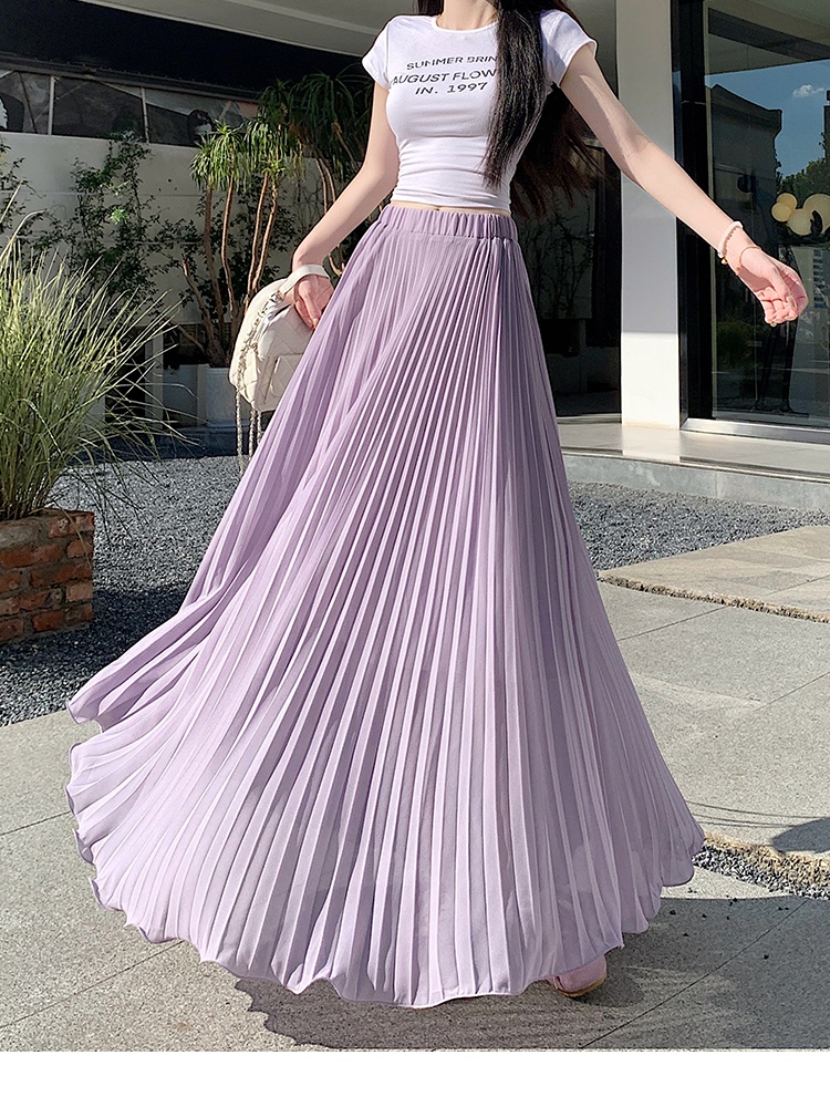 Large yard high waist long dress A-line big skirt skirt
