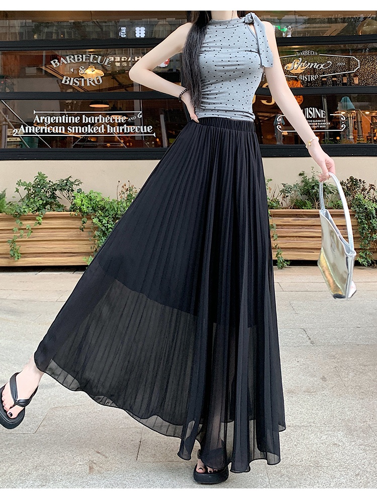 Large yard high waist long dress A-line big skirt skirt