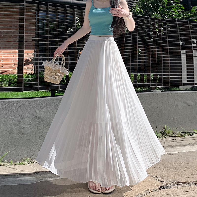 Large yard high waist long dress A-line big skirt skirt