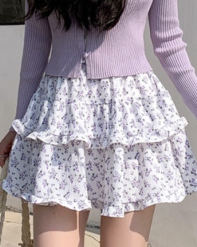 Maiden sweet lace skirt floral ballet all-match short skirt