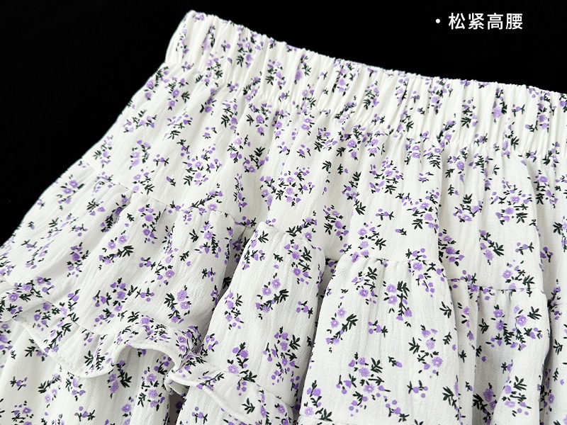 Maiden sweet lace skirt floral ballet all-match short skirt