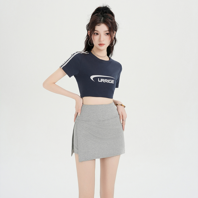 High waist short skirt split pants for women