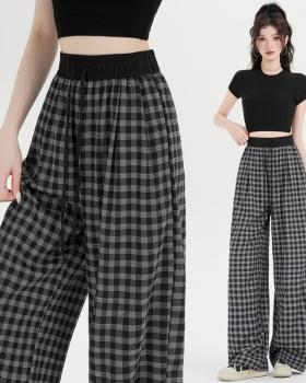 Summer loose long pants high waist wide leg pants for women