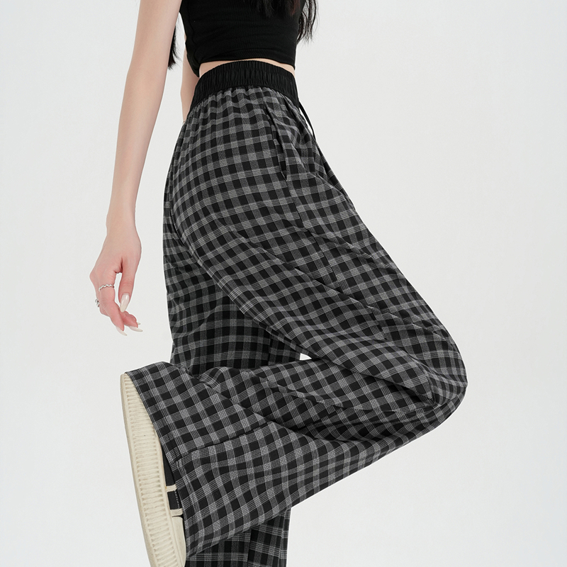 Summer loose long pants high waist wide leg pants for women