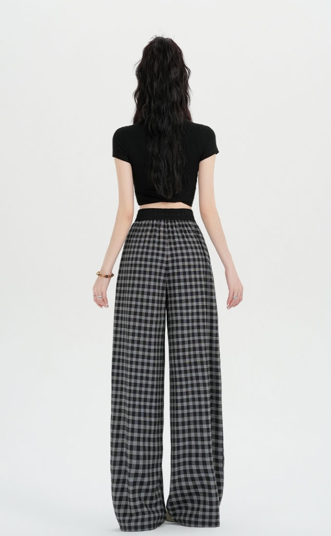 Summer loose long pants high waist wide leg pants for women