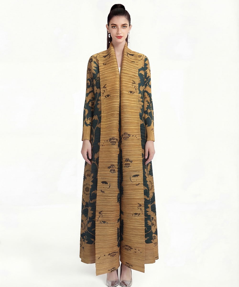 Large yard autumn fold dress loose Pleats Please coat