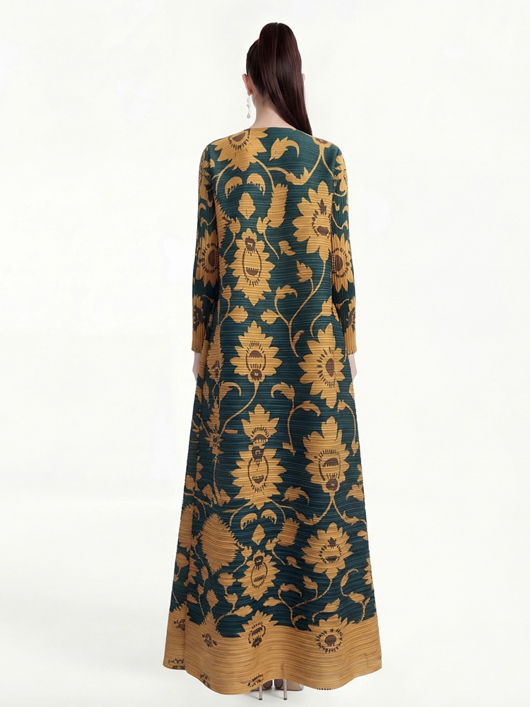 Large yard autumn fold dress loose Pleats Please coat