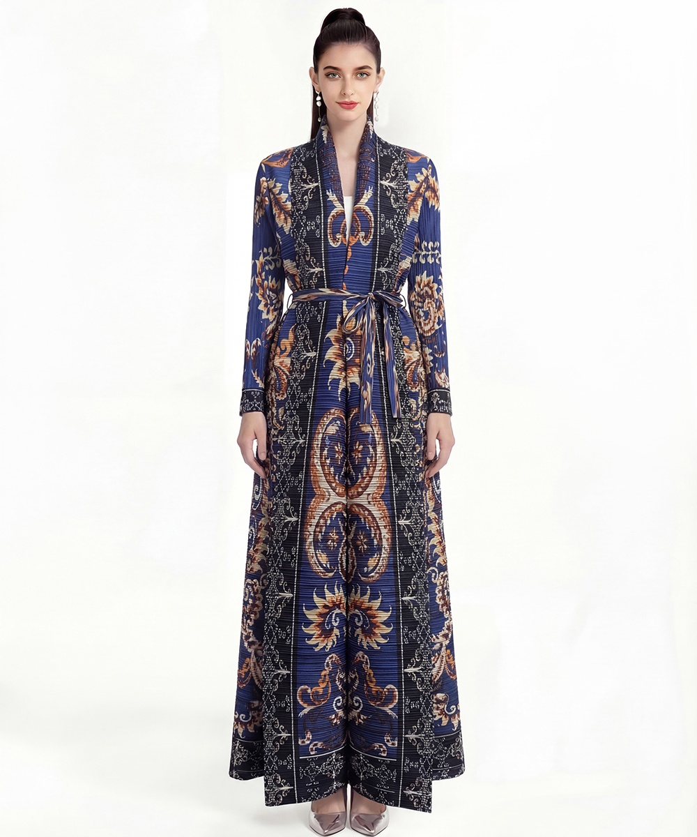 Loose fold coat printing large yard Bohemian beach dress