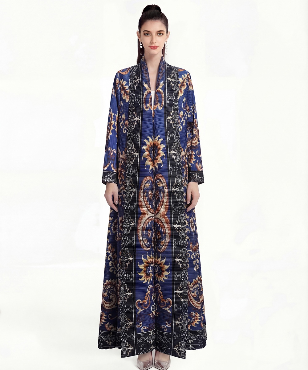Loose fold coat printing large yard Bohemian beach dress