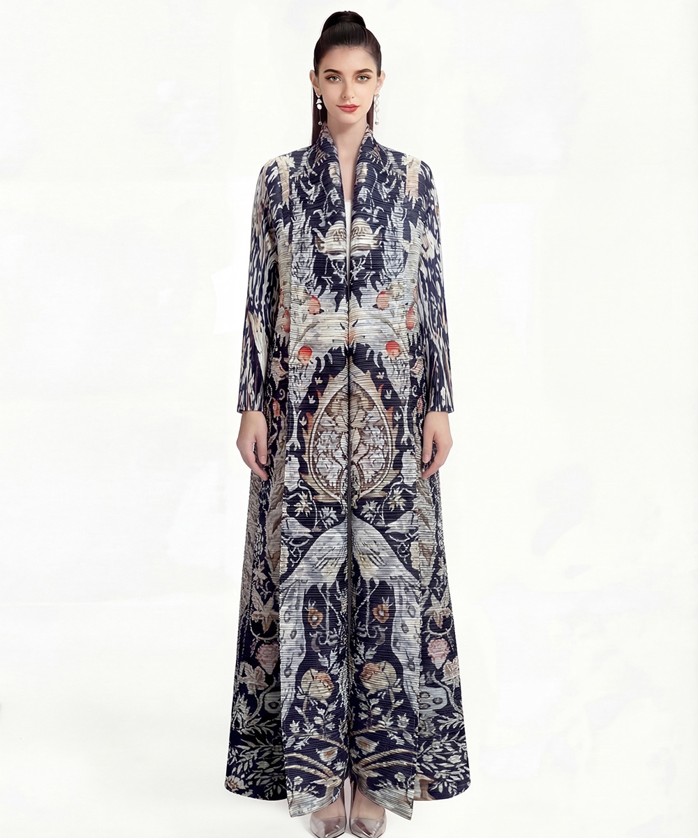 Fold large yard dress loose printing Bohemian beach dress