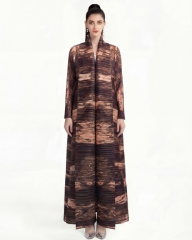 Printing fold coat large yard Bohemian beach dress